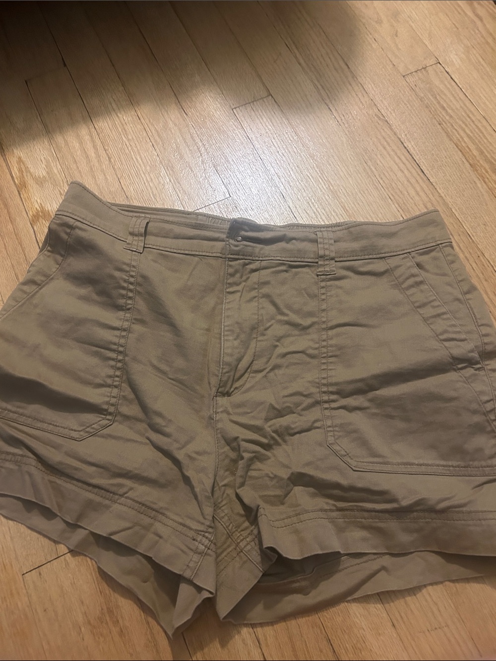 Old Navy Tan Cotton Shorts with Front Patch Pockets